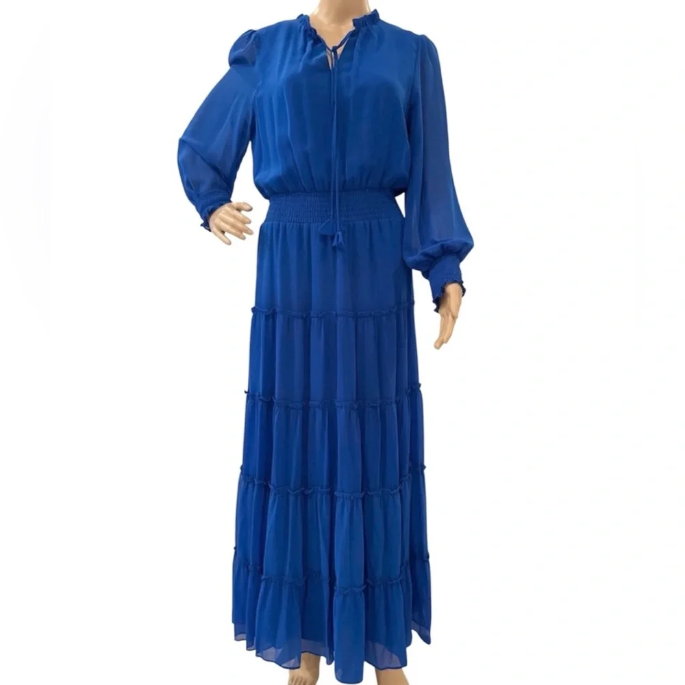 1. State Blue Long Sleeve Dress - Picture 1 of 11